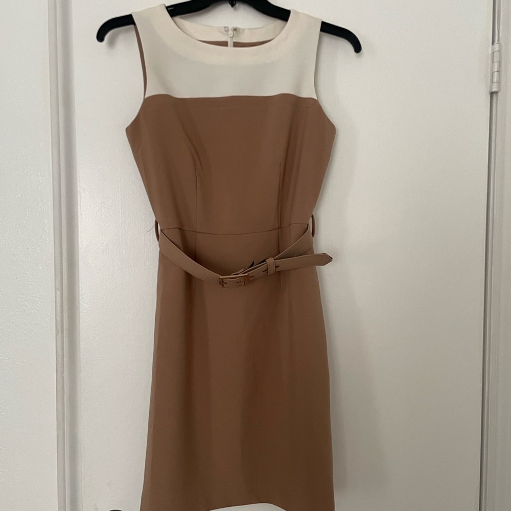 Banana Republic Brown Sheath Dress Sleeveless Midi